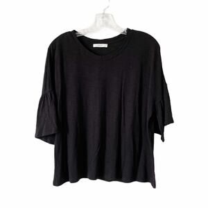 Lush Bell Sleeve Black Top Size Small